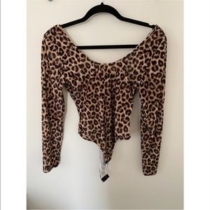 Velvet cheetah bodysuit
